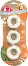 8in1 Delights Kauringe Kausnack für Hunde mit Hähnchenfleisch und Rind glutenfrei 3 Stück - 3 x 119 g – Bild 1 von 6