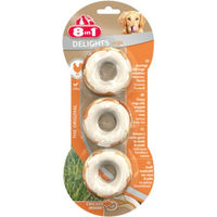 Produktbild von 8in1 Delights Kauringe Kausnack für Hunde mit Hähnchenfleisch und Rind glutenfrei 3 Stück - 3 x 119 g