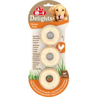Produktbild von 8in1 Delights Kausnack Kauringe Hähnchenfleisch ohne Farb- und Aromastoffe 360g