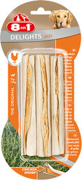 8in1 Delights Kausticks Huhn und Rind Kausnack für Hunde glutenfrei ohne Farb- und Aromastoffe 6 x 75 g – Bild 1 von 6