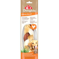 Produktbild von 8in1 Delights Kauzopf Kausnack Huhn und Rind ohne Zucker und Zusatzstoffe 80 g