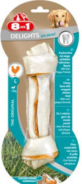 8in1 Delights Pro Dental Kauknochen Huhn und Rind für große Hunde zur Zahnpflege ohne Farb- und Aromastoffe L - 6 x 100 g – Bild 1 von 6