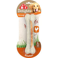 Produktbild von 8in1 Delights Strong Kauknochen L für große Hunde mit Huhn und Rind glutenfrei