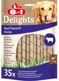 8in1 Delights Twisted Sticks Mini Kausnack Rind glutenfrei ohne Zucker 190g – Bild 1 von 6