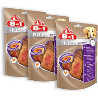 Produktbild von 8in1 Fillets Geflügel Belohnungssnack ohne Zucker für alle Altersstufen 3x80 g
