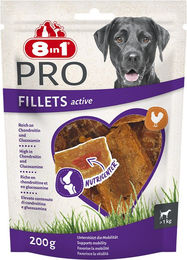 Produktbild von 8in1 Fillets Pro Active Funktionssnack Huhn für erwachsene Hunde 200 g
