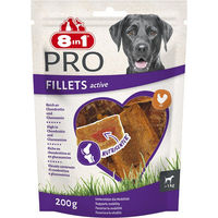 Produktbild von 8in1 Fillets Pro Active Funktionssnack Huhn für erwachsene Hunde 200 g