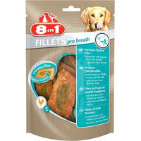 Produktbild von 8in1 Fillets Pro Dental Hundesnack mit Hähnchen zur Zahnpflege ohne Zucker und Farbstoffe 80 g - 80 g