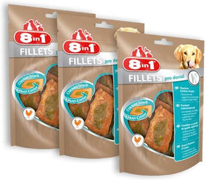 Produktbild von 8in1 Fillets Pro Geflügel Trockenfleisch ohne Zucker 3x80 g