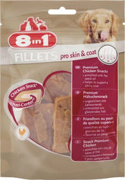 8in1 Fillets Pro Skin & Coat Hundesnack mit Huhn und hohem Fleischanteil 80 g - 80 g – Bild 1 von 12