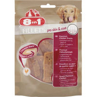 Produktbild von 8in1 Fillets Pro Skin & Coat Hundesnack mit Huhn und hohem Fleischanteil 80 g - 80 g