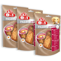 Produktbild von 8in1 Fillets Skin and Coat Geflügel Funktionssnack mit hohem Fleischanteil 3x80 g