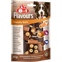Produktbild von 8in1 Flavours Crunchy Rolls Hundeleckerli getreidefrei und glutenfrei mit Huhn, Ente oder Rind 85 g - 6 x 85 g