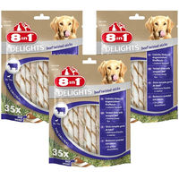 Produktbild von 8in1 Hundesnack Delights Beef Twisted Sticks mit Rind 105 Stück