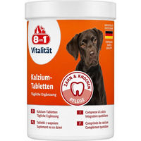 Produktbild von 8in1 Kalzium Tabletten Nahrungsergänzung mit Vitaminen für Welpen zur Unterstützung von Gelenken, Knochen und Zahnpflege