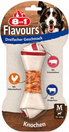8in1 Kauknochen Triple Flavour für Hunde mit Schwein Rind und Huhn glutenfrei ohne Konservierungsstoffe und Zucker Größe M – Bild 1 von 3