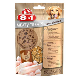 8in1 Meaty Treats Gefriergetrocknetes Hundeleckerli Huhn 100% Fleisch 50 g - 50 g – Bild 1 von 13