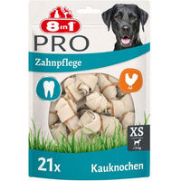Produktbild von 8in1 Pro Dental Knochen XS Zahnpflege-Snack für Hunde mit Huhn und Rind ohne Farb- und Aromastoffe