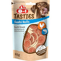 Produktbild von 8in1 Tasties Sushi Rolls Hunde-Snack mit Hähnchenbrust und Kabeljau glutenfrei 85 g - 85 g