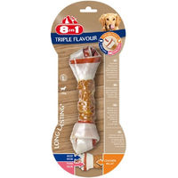 Produktbild von 8in1 Triple Flavour Kauknochen für Hunde mit Hähnchen, Schwein und Rind, Größe L, 85g - 85 g