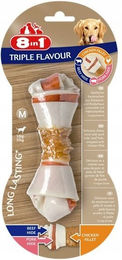 8in1 Triple Flavour Kauknochen für Hunde mit Hähnchen, Schwein und Rind, Mittel, 65g - 6 x 65 g – Bild 1 von 7
