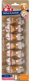 8in1 Triple Flavour Kauknochen XS für Hunde mit Huhn, Schwein und Rind, 7 Stück - 7 x 98 g – Bild 1 von 9