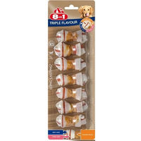 Produktbild von 8in1 Triple Flavour Kauknochen XS für Hunde mit Huhn, Schwein und Rind, 7 Stück - 7 x 98 g