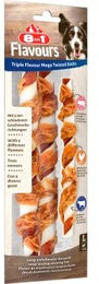 8in1 Triple Flavour Mega Twisted Sticks Kausnack für Hunde mit hohem Fleischanteil aus Schwein Rind und Huhn 140g - 140 g – Bild 1 von 5