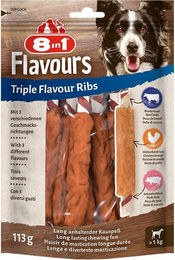 Produktbild von 8in1 Triple Flavour Ribs Kausnack mit Huhn 5x6 Stück