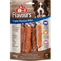 Produktbild von 8in1 Triple Flavour Ribs Kausnack mit Huhn 5x6 Stück