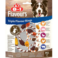 Produktbild von 8in1 Triple Flavour Rings Kausnack ohne Zucker M/L - 120 g