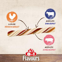 Produktbild von 8in1 Triple Flavour Ropes Kausnacks für Hunde mit Rind, Schwein und Huhn ohne Zucker und Konservierungsstoffe 65 g - 65 g