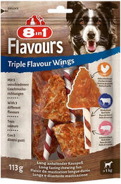 Produktbild von 8in1 Triple Flavour Wings Kausnack mit hohem Fleischanteil 6x6 Stück