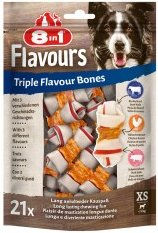 8in1 Triple Flavour XS Kauknochen für Hunde mit Hähnchen, Schwein und Rind, 21 Stück - 3 x 21 Stk. – Bild 1 von 6