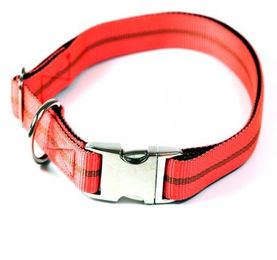 A. Hoffmann GmbH Hundehalsband Alu-Max Soft Nylon Orange mit Streifen 30-50cm wasserabweisend – Bild 1 von 1