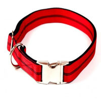 Produktbild von A. Hoffmann GmbH Hundehalsband Alu-Max Soft Nylon Rot mit Streifen wasserabweisend 25-35cm 15mm