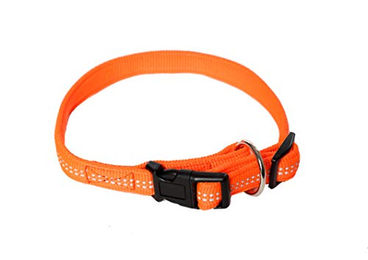 A. Hoffmann GmbH Hundehalsband aus Nylon, Neonorange, reflektierend und wasserabweisend, 25-35cm 15mm – Bild 1 von 1