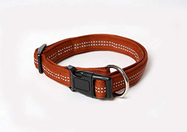 A. Hoffmann GmbH Hundehalsband Super Soft Braun aus Nylon wasserabweisend und reflektierend 55-90 cm – Bild 1 von 2