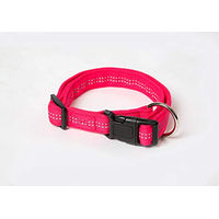 Produktbild von A. Hoffmann GmbH Hundehalsband Super Soft Pink aus Nylon mit Zugentlastung und Reflektierung wasserabweisend 25-35 cm