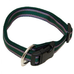 A. Hoffmann GmbH Hundehalsband Wienerlock Soft Nylon Grün mit Muster wasserabweisend 25-35cm – Bild 1 von 2