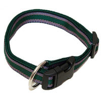 Produktbild von A. Hoffmann GmbH Hundehalsband Wienerlock Soft Nylon Grün mit Muster wasserabweisend 25-35cm