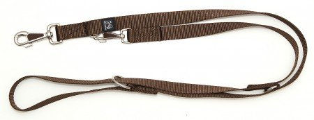 A. Hoffmann GmbH Soft Nylon Führleine Braun 3-fach verstellbar 100-210cm aus Polyamid – Bild 1 von 1