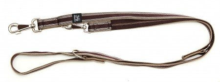 A. Hoffmann GmbH Soft Nylon Führleine Braun mit Muster, 3-fach verstellbar 100-210cm, 25mm – Bild 1 von 1
