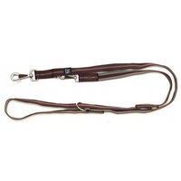 Produktbild von A. Hoffmann GmbH Soft Nylon-Führleine Braun mit Streifen 3-fach verstellbar 100-210cm 25mm