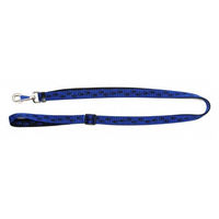 Produktbild von A. Hoffmann GmbH Soft Nylon Kombileine für Hunde Blau mit schwarzen Pfötchen stufenlos verstellbar 100-200cm 20mm