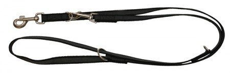 Produktbild von A. Hoffmann GmbH Soft Nylon-Schleppleine Schwarz 140-290cm 20mm gummiert und wasserabweisend