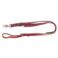 Produktbild von A. Hoffmann GmbH Soft Nylonführleine Rot mit Muster, 3-fach verstellbar 100-210cm, 25mm