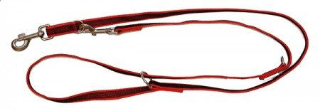 Produktbild von A. Hoffmann GmbH Soft Nylonleine Anti-Slip gummiert Rot 100-210cm 20mm