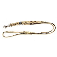 Produktbild von A. Hoffmann GmbH Soft Nylonleine Führleine Beige mit braunen Pfötchen 3-fach verstellbar 100-210cm 25mm