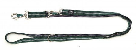 Produktbild von A. Hoffmann GmbH Soft Nylonleine Führleine Grün mit Streifen 3-fach verstellbar 100-210cm 25mm